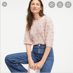 DEMYLEE X J.crew Puff- sleeve Pom-pom Sweater